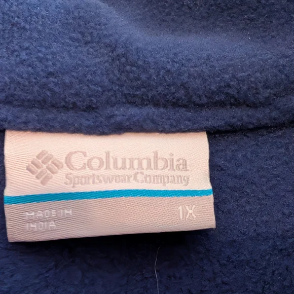 Brand New With Tags Woman Columbia Blue Fleece Jacket Size 1X - Picture 2 of 9